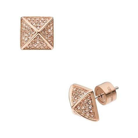 michael kors rose gold pyramid earrings|Michael Kors necklace rose gold.